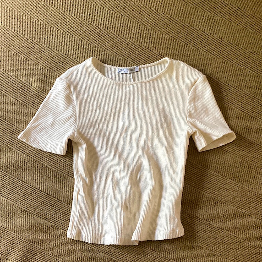 Slightly off white tee